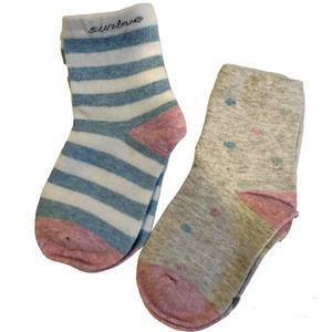 Set of 2 Maize Infant Toddler Girls Multicolor Socks Size 16-18 Months